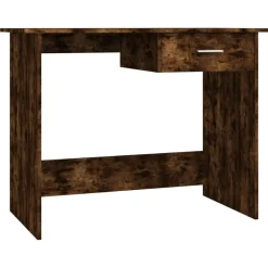 vidaXL Bureau 100x50x76 cm bewerkt hout gerookt eikenkleurig