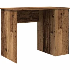 vidaXL Bureau 100x55x75 cm bewerkt hout oud houtkleurig