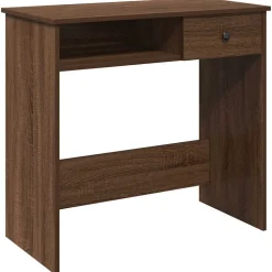 vidaXL Bureau 80x40x75 cm bewerkt hout bruin eikenkleur