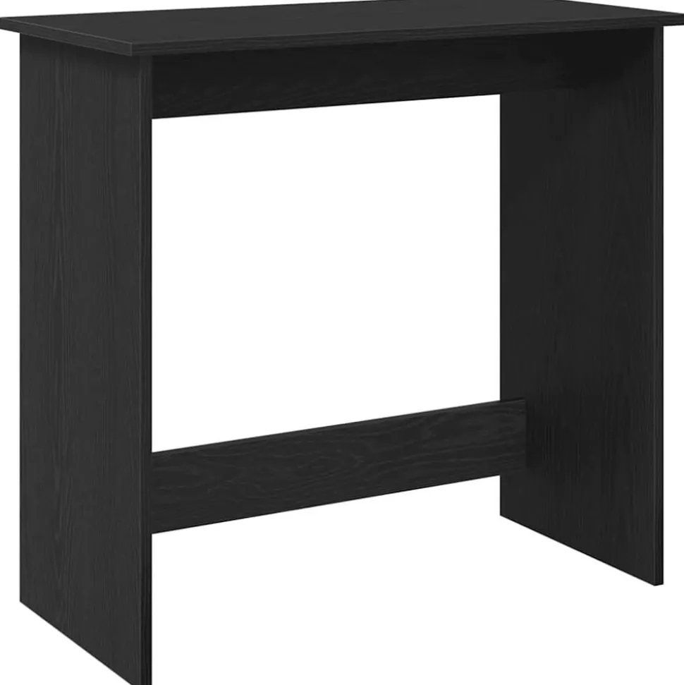 vidaXL Bureau 80x40x75 cm bewerkt hout zwart