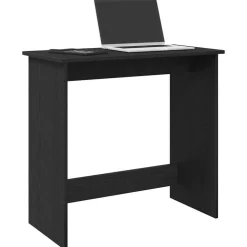 vidaXL Bureau 80x40x75 cm bewerkt hout zwart