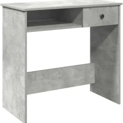 vidaXL Bureau 80x40x75 cm bewerkt hout betongrijs
