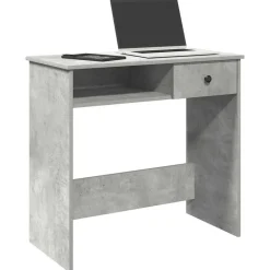 vidaXL Bureau 80x40x75 cm bewerkt hout betongrijs