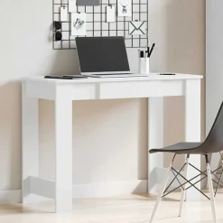 vidaXL Bureau 100x45x75 cm bewerkt hout wit