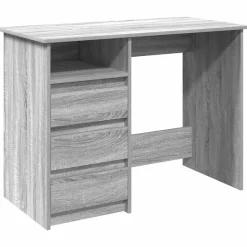 vidaXL Bureau 102x50x75 cm bewerkt hout grijs sonoma eikenkleurig