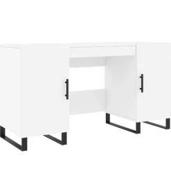 vidaXL Bureau 140x50x75 cm bewerkt hout wit
