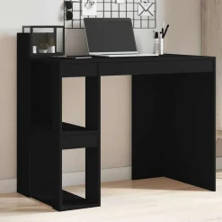 vidaXL Bureau 103,5x56,5x94 cm bewerkt hout zwart