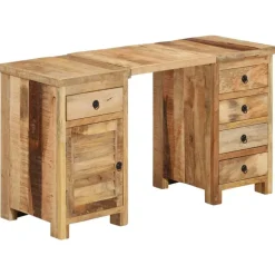vidaXL Bureau 140x50x77 cm massief mangohout