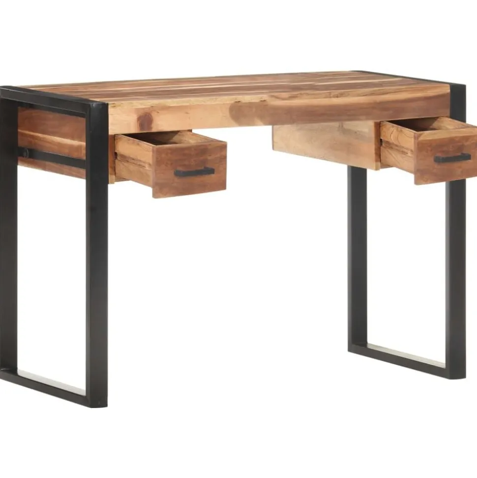 vidaXL Bureau 110x50x76 cm massief hout