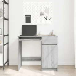 vidaXL Bureau 86x49x76 cm spaanplaat grijs sonoma