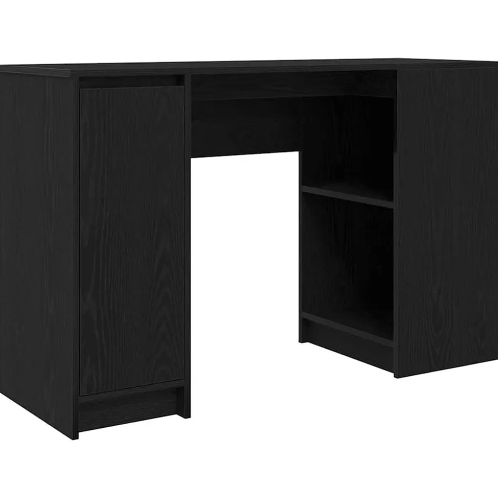 vidaXL Bureau 120x42x76 cm spaanplaat zwart eikenkleurig