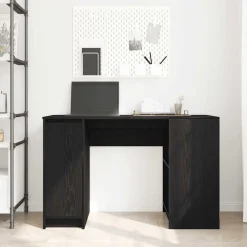 vidaXL Bureau 120x42x76 cm spaanplaat zwart eikenkleurig