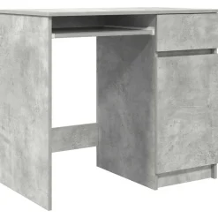 vidaXL Bureau 86x49x76 cm spaanplaat betongrijs