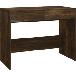 vidaXL Bureau 101x50x76,5 cm spaanplaat gerookt eikenkleurig