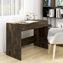 vidaXL Bureau 101x50x76,5 cm spaanplaat gerookt eikenkleurig