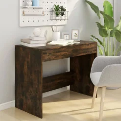vidaXL Bureau 101x50x76,5 cm spaanplaat gerookt eikenkleurig