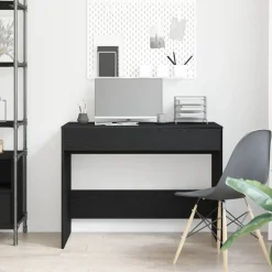 vidaXL Bureau 101x50x76,5 cm spaanplaat zwart eikenkleurig