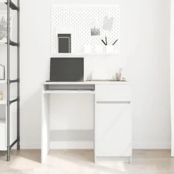 vidaXL Bureau 86x49x76 cm spaanplaat wit