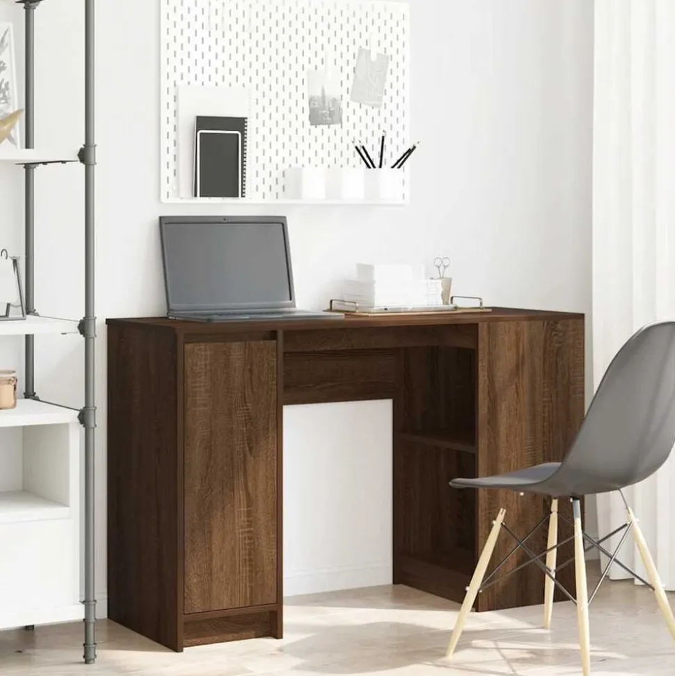 vidaXL Bureau 120x42x76 cm spaanplaat bruin eikenkleurig