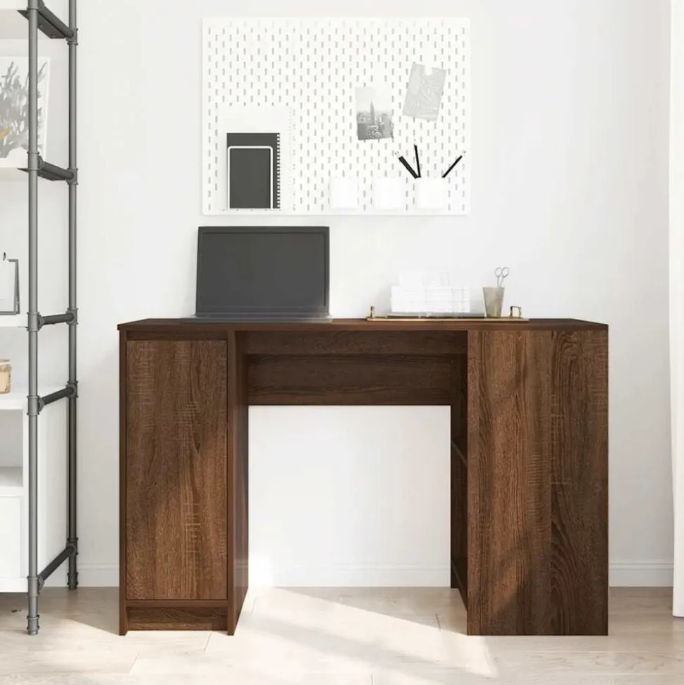 vidaXL Bureau 120x42x76 cm spaanplaat bruin eikenkleurig
