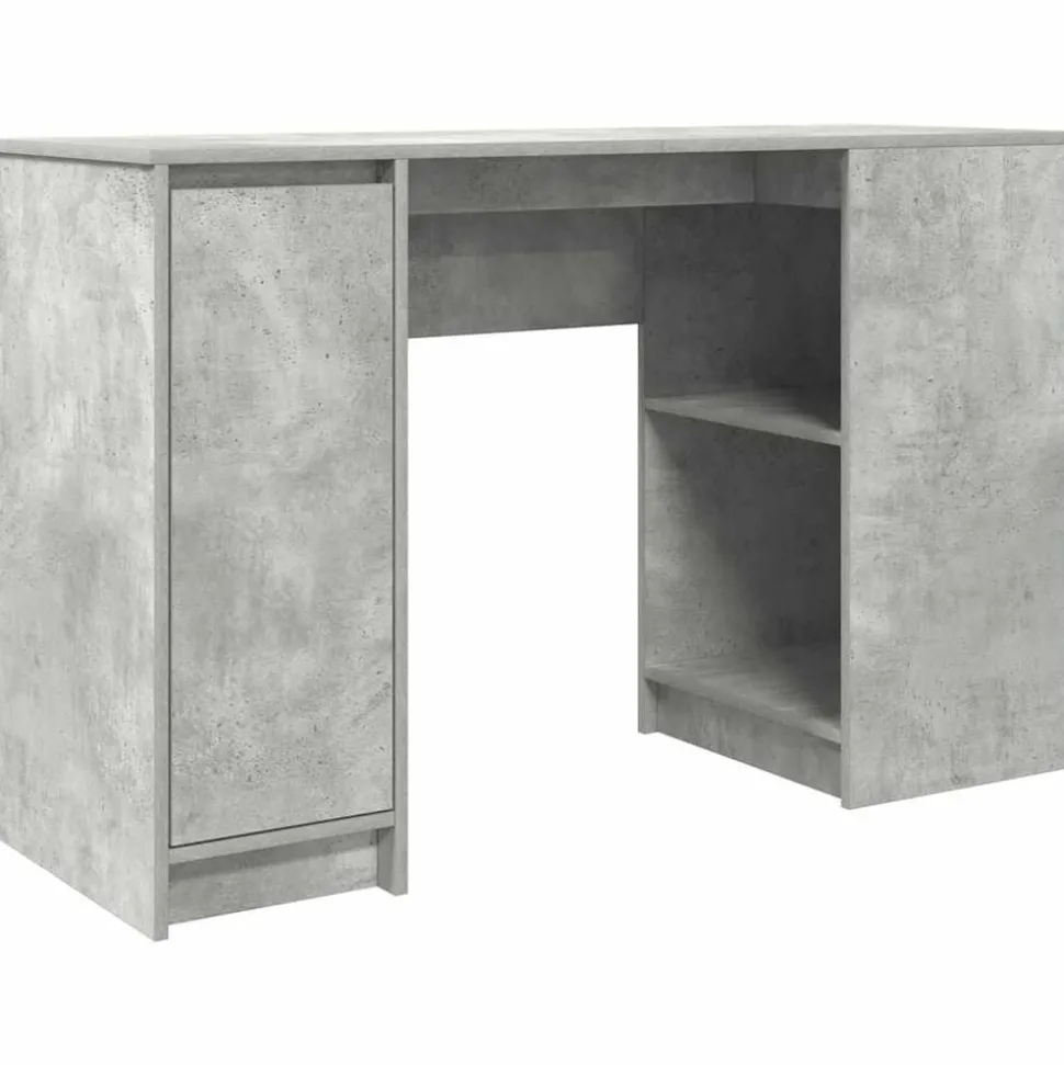 vidaXL Bureau 120x42x76 cm spaanplaat betongrijs
