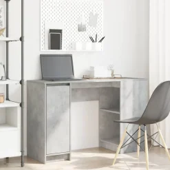 vidaXL Bureau 120x42x76 cm spaanplaat betongrijs