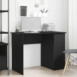vidaXL Bureau Zwart Eiken 100x55x75 cm Bewerkt Hout