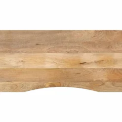 vidaXL Bureaublad met ronding 110x50x2,5 cm massief ruw mangohout