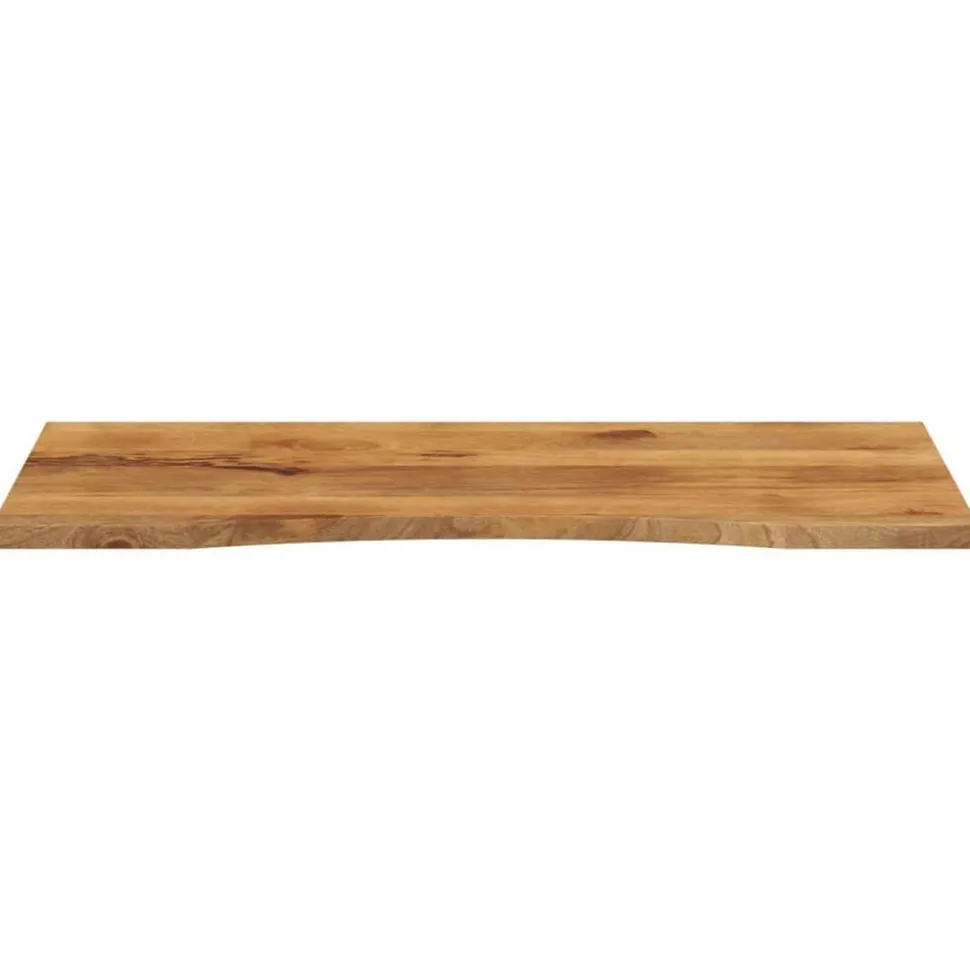 vidaXL Bureaublad met ronding 120x50x2,5 cm massief ruw mangohout