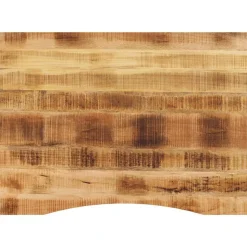 vidaXL Bureaublad met ronding 100x80x2,5 cm massief ruw mangohout