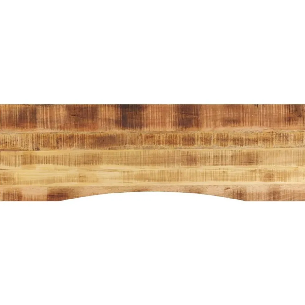 vidaXL Bureaublad met ronding 160x50x2,5 cm massief ruw mangohout