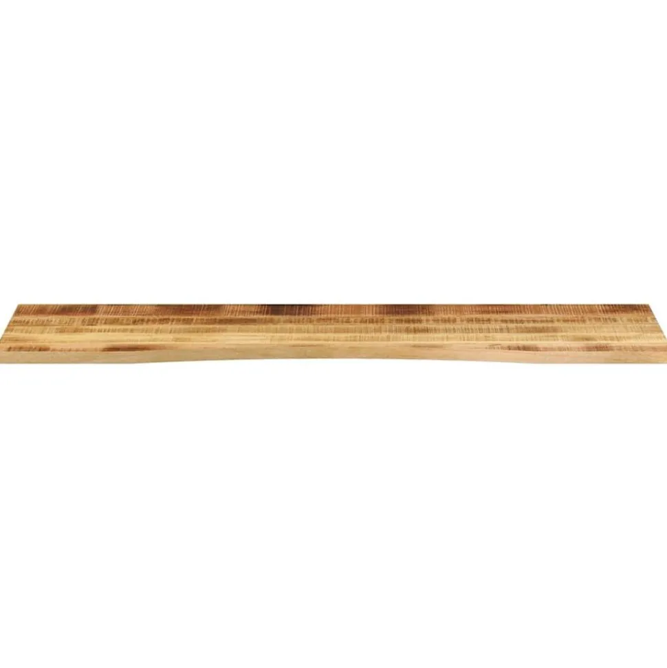 vidaXL Bureaublad met ronding 160x50x2,5 cm massief ruw mangohout
