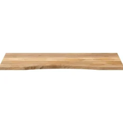 vidaXL Bureaublad met ronding 120x50x2,5 cm massief ruw mangohout