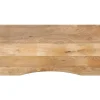 vidaXL Bureaublad met ronding 110x60x2,5 cm massief ruw mangohout