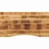 vidaXL Bureaublad met ronding 120x50x2,5 cm massief ruw mangohout