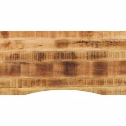 vidaXL Bureaublad met ronding 120x50x2,5 cm massief ruw mangohout