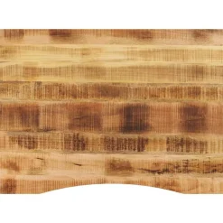 vidaXL Bureaublad met ronding 110x80x2,5 cm massief ruw mangohout