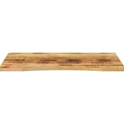 vidaXL Bureaublad met ronding 110x80x2,5 cm massief ruw mangohout