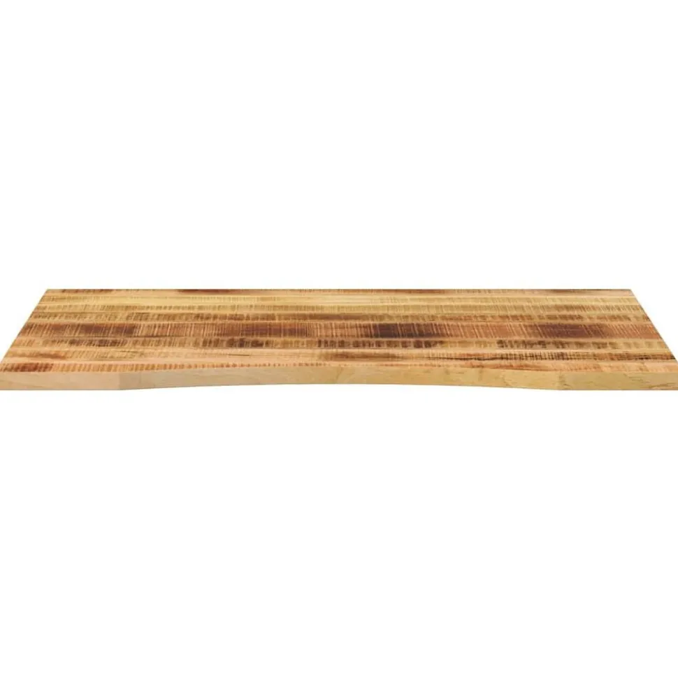 vidaXL Bureaublad met ronding 110x80x2,5 cm massief ruw mangohout
