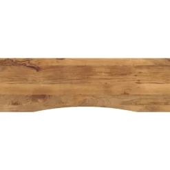 vidaXL Bureaublad met ronding 160x50x2,5 cm massief ruw mangohout