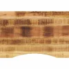 vidaXL Bureaublad met ronding 100x50x2,5 cm massief ruw mangohout