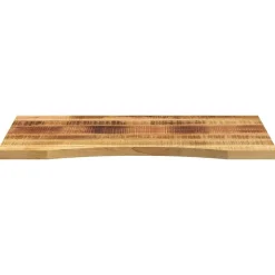 vidaXL Bureaublad met ronding 100x50x2,5 cm massief ruw mangohout