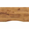 vidaXL Bureaublad met ronding 110x50x2,5 cm massief ruw mangohout