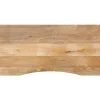 vidaXL Bureaublad met ronding 140x60x2,5 cm massief ruw mangohout