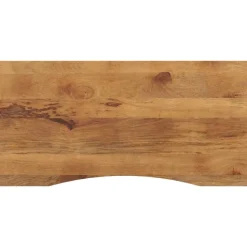 vidaXL Bureaublad met ronding 110x60x2,5 cm massief ruw mangohout