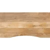 vidaXL Bureaublad met ronding 120x60x2,5 cm massief ruw mangohout