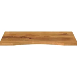vidaXL Bureaublad met ronding 100x60x2,5 cm massief ruw mangohout