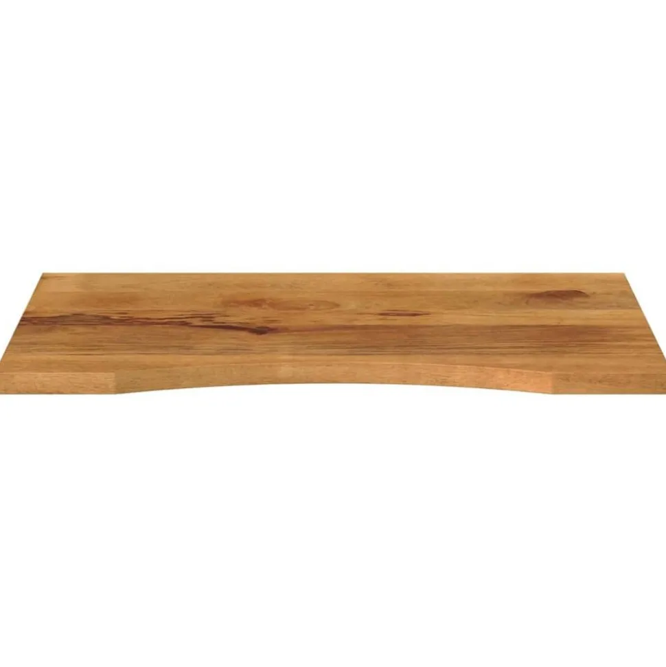vidaXL Bureaublad met ronding 100x60x2,5 cm massief ruw mangohout