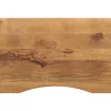 vidaXL Bureaublad met ronding 100x50x2,5 cm massief ruw mangohout