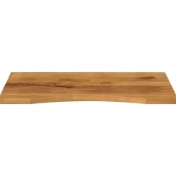 vidaXL Bureaublad met ronding 100x50x2,5 cm massief ruw mangohout